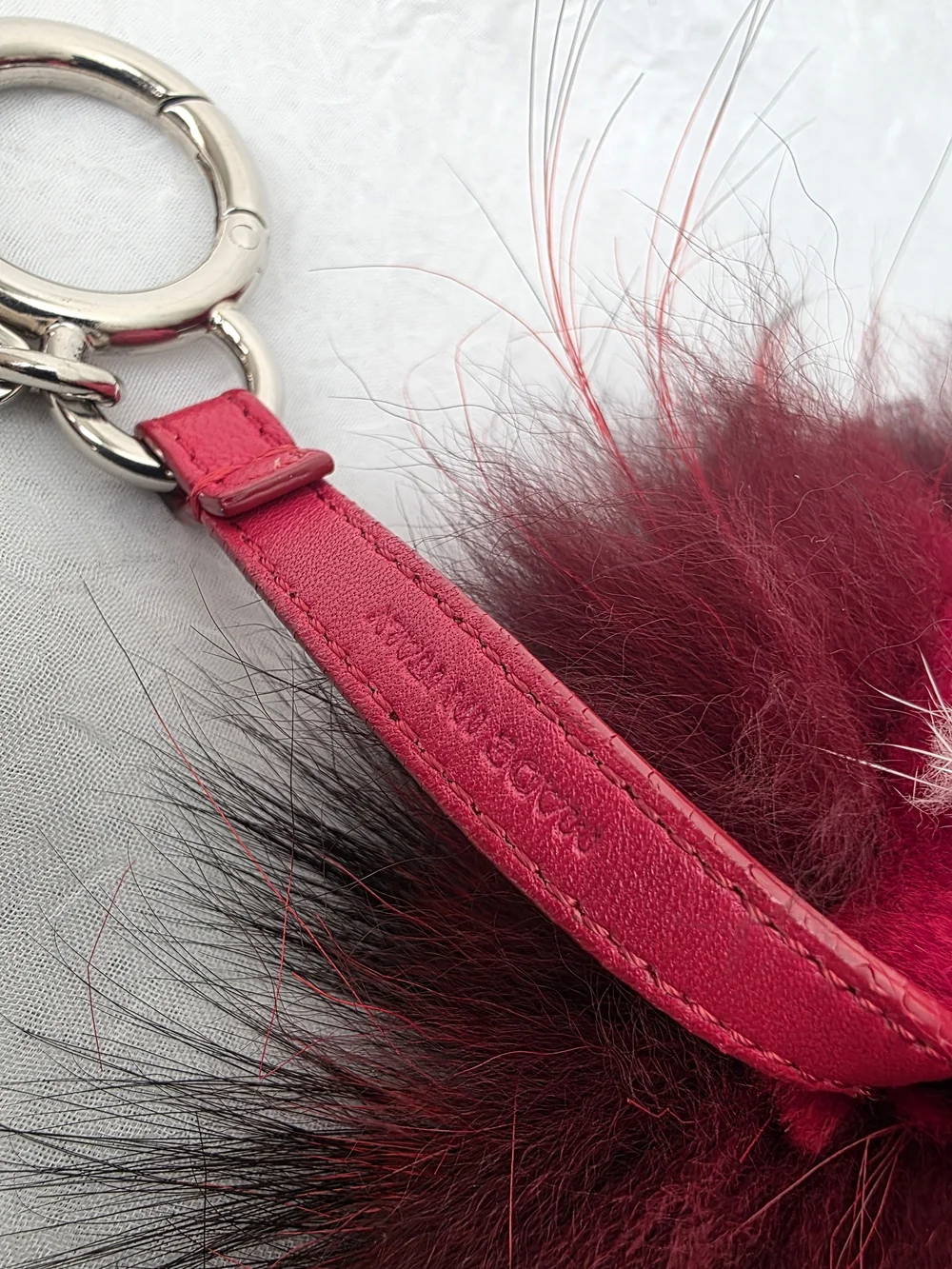 Auth Fendi Fur Monster Pom Bag/Key Charm